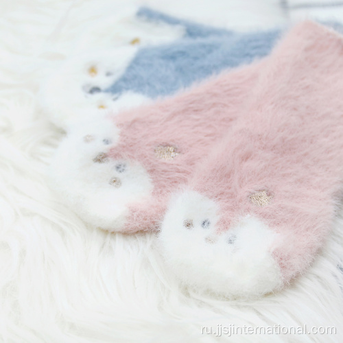 Fox Pattern Plush Детские носки